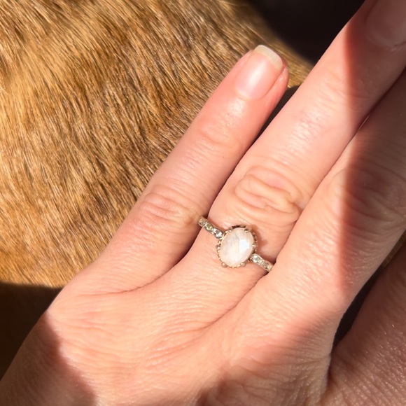Vintage Art Deco Genuine Moonstone Ring 🌙 - Picture 3 of 4